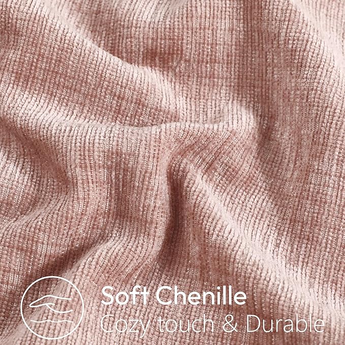 Stellhome Set of 2 Pink Decorative Pillow Covers Super Soft TextureLumbar - Image 2