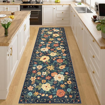 DUKINO 2x8 Runner Rug for Hallway, Washable Kitchen Runner Rug by DUKINO