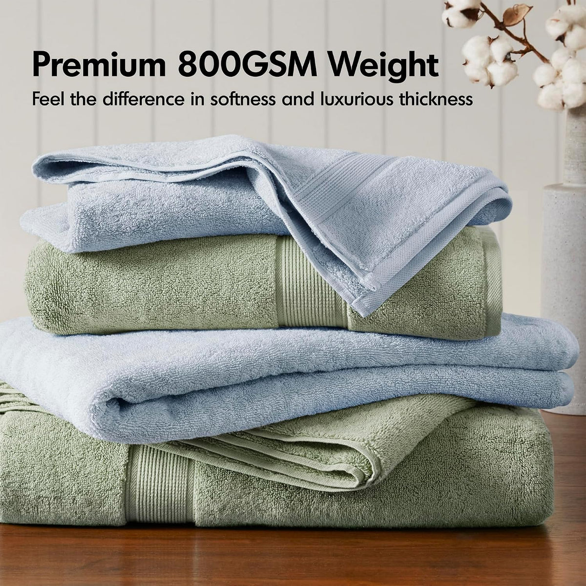 madison park 800gsm 100% cotton bathroom bath towel shown in use