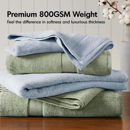 madison park 800gsm 100% cotton bathroom bath towel shown in use