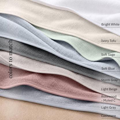 california design den organic cotton luxury bath towel, side view