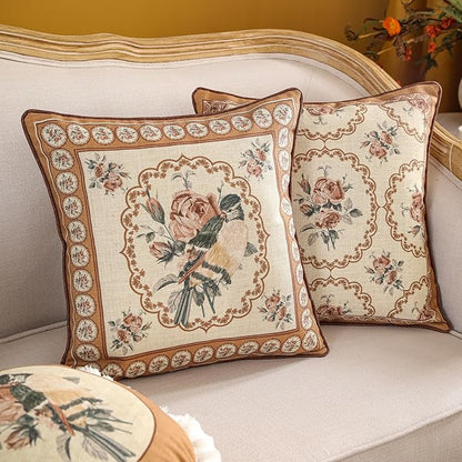 patdrea Designer Vintage Floral Throw Pillow Covers - Image 4