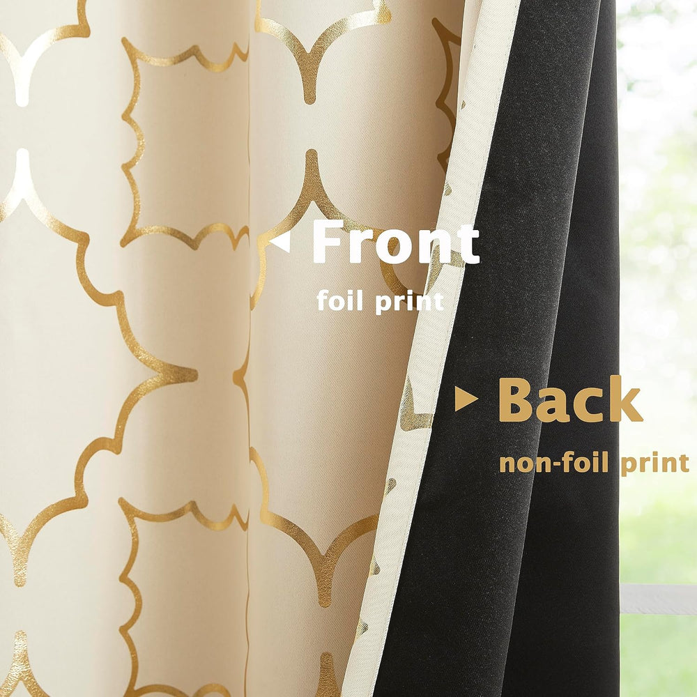 Purainbow Beige Blackout Curtains 84 Inch Long for Bedroom Grommet 2 Panels
