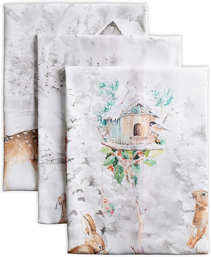 Maison d' Hermine Kitchen Towels Set of 3 100% Cotton 20" x 27.5" Reusable by MaisondHermine