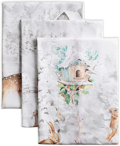 Maison d' Hermine Kitchen Towels Set of 3 100% Cotton 20" x 27.5" Reusable by MaisondHermine