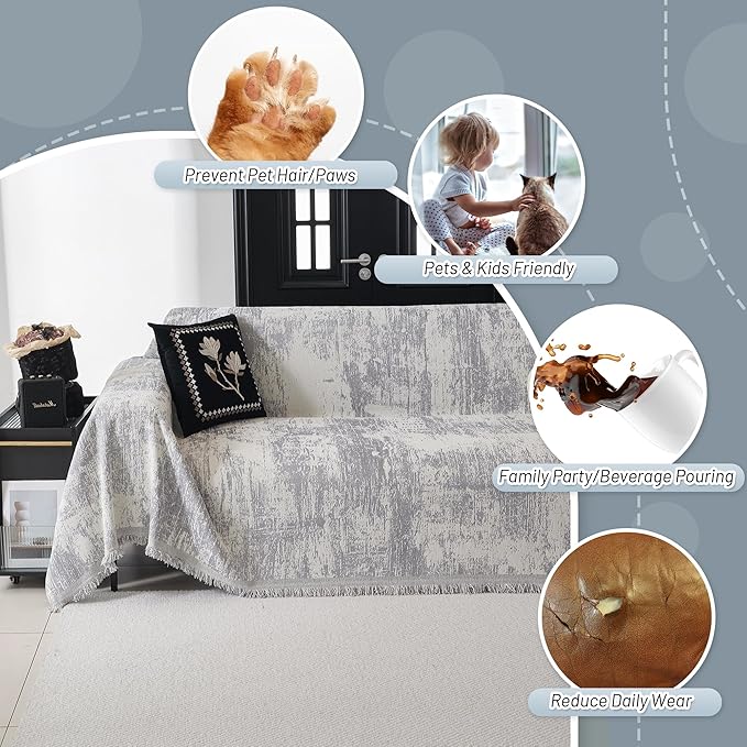 MYSKY HOME Couch Cover for Sectional Sofa Set - Image 3