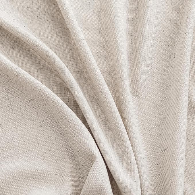 MIULEE Non-See-Through Privacy Linen Curtains 2 Panels, Light Filtering Window - Image 7