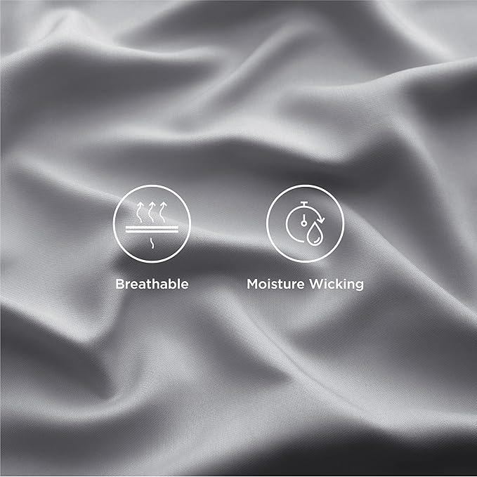 Bedsure California King Sheet Sets, Cooling Sheets, Rayon Derived from Bamboo - Image 4
