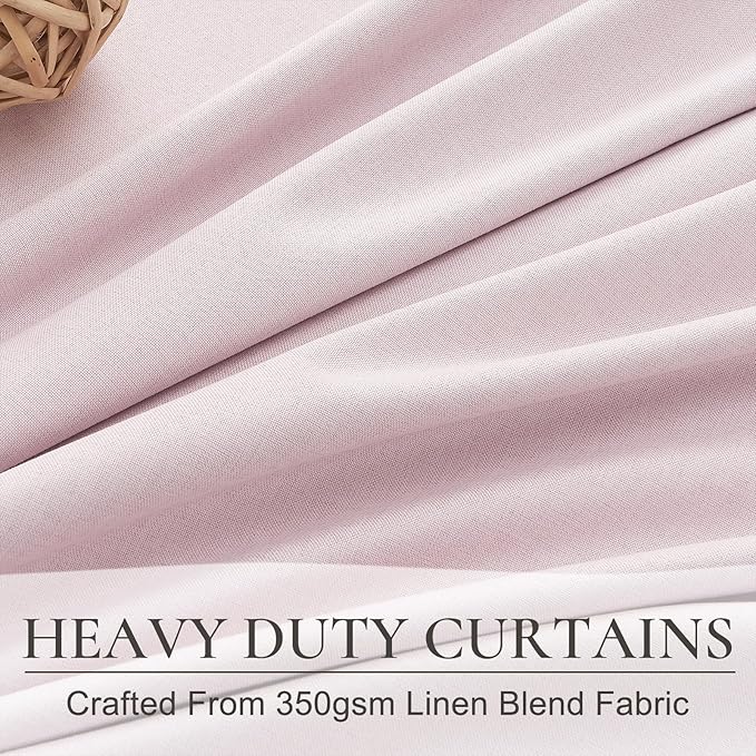 Kawaii Pink Blackout Curtains for Kids Bedroom 96 Inches Long 2 Panels Burg - Image 4