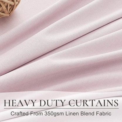 Light Pink Curtains for Girls Room, Cute Blackout Bedroom Curtains Aesthetic 84 - Image 5