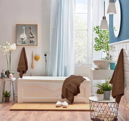 utopia towels 8-piece premium towel set, 2 bath showing dimensions