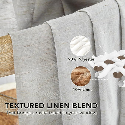 Deconovo Linen Sheer Curtains - Image 6