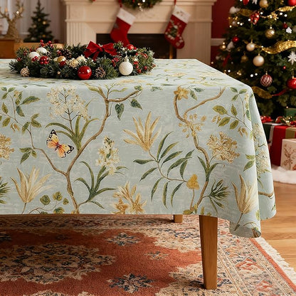 Rectangle Table Cloth, 100% Waterproof Tablecloth Oil Proof Spill Proof Vinyl by Unknown