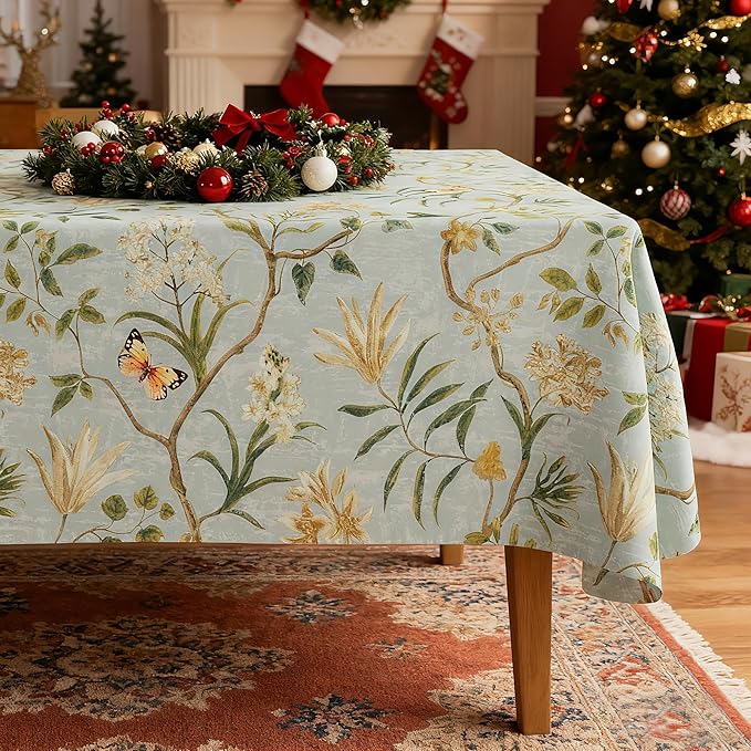 Rectangle Table Cloth, 100% Waterproof Tablecloth Oil Proof Spill Proof Vinyl by Unknown