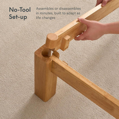 flexispot hako g2 japanese joinery bed frame queen, side view