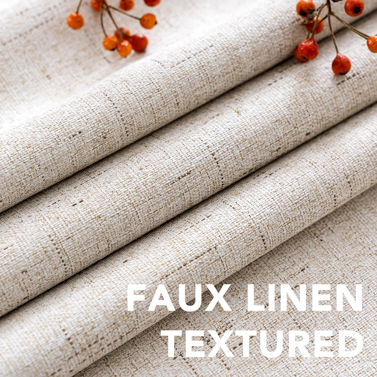 h.versailtex 100% blackout linen curtains 84" l 2, side view