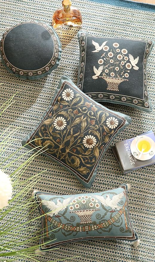 Green Throw Pillow Covers Set of 1, French Farmhouse - Image 6