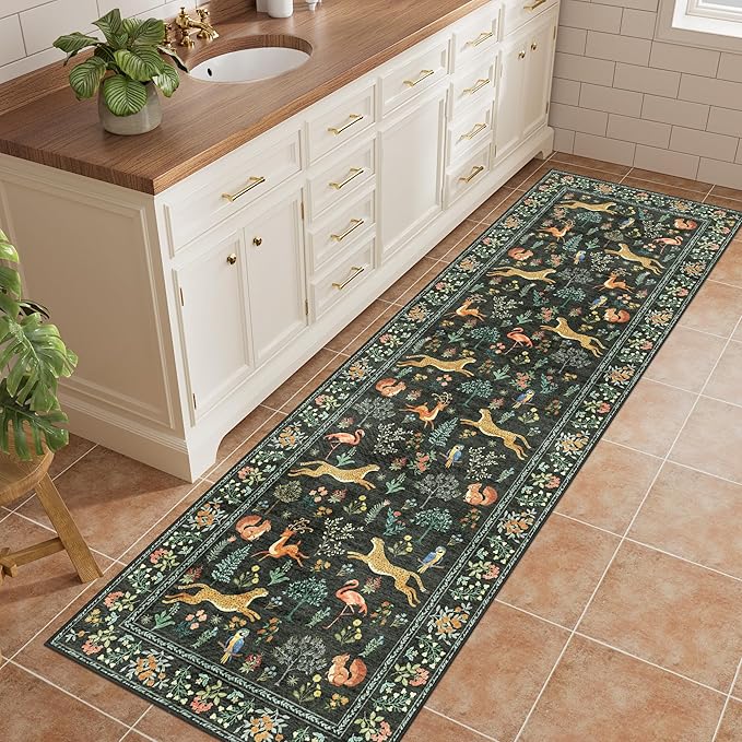 DUKINO 2x10 Rug for Hallway, Washable Kitchen Runner Rug - Image 2