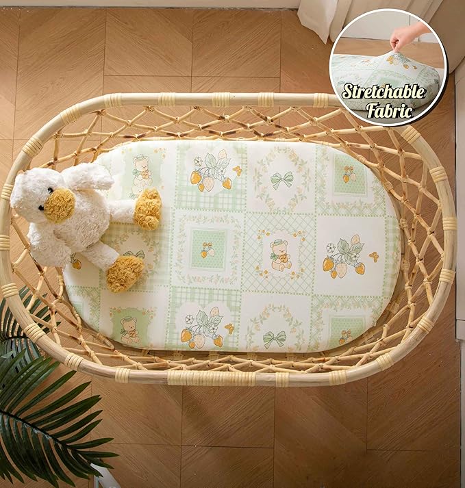 SDY Jersey Floral Bassinet Sheets - Image 3