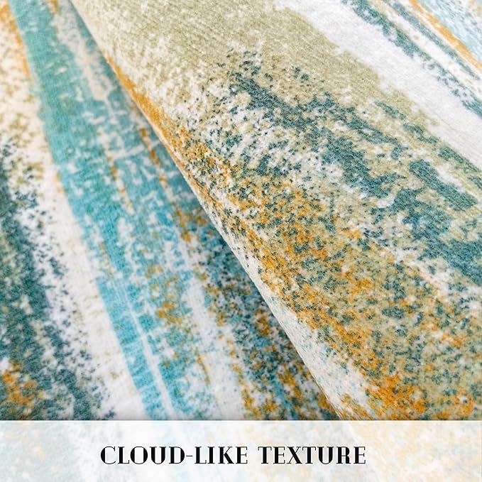 Modern Abstract 8x10 Large Machine Washable Living Room Rug Non-Slip Soft - Image 8