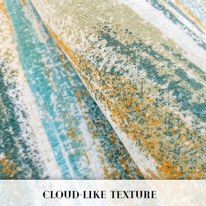 Modern Abstract 8x10 Large Machine Washable Living Room Rug Non-Slip Soft - Image 8