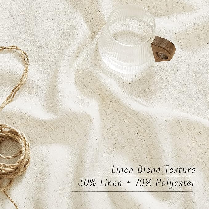 NICETOWN Natural Linen 102 inch Curtains - Image 4