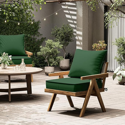 Outdoor Seat Cushion Set 19 L × 19 W × 4 H Inch Waterproof & Fade Resistant - Image 7