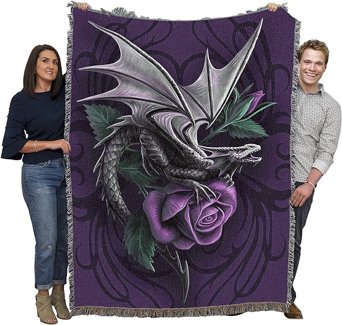 Pure Country Weavers Dragon Beauty Woven Blanket by Anne Stokes by PureCountryWeavers