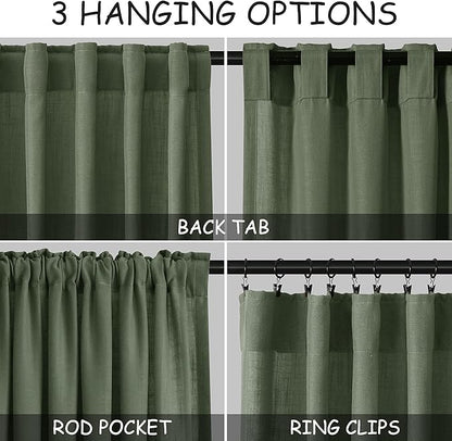 Extra Wide 100 Inch Linen Curtains - Image 3