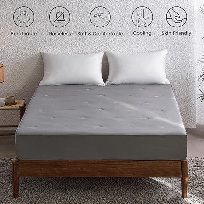 Simple&Opulence Cooling Quilted Mattress Pad – Fitted Sheet Mattress Protector - Image 2