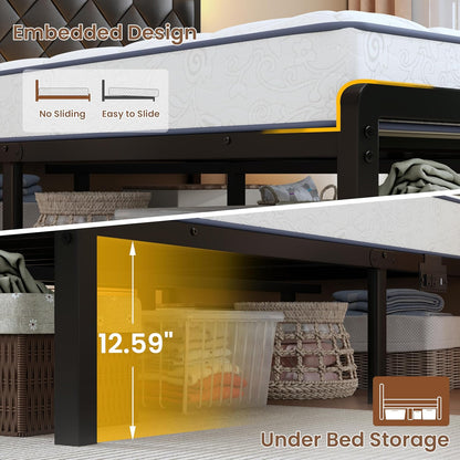 queen size bed frames with charging station &, package contents