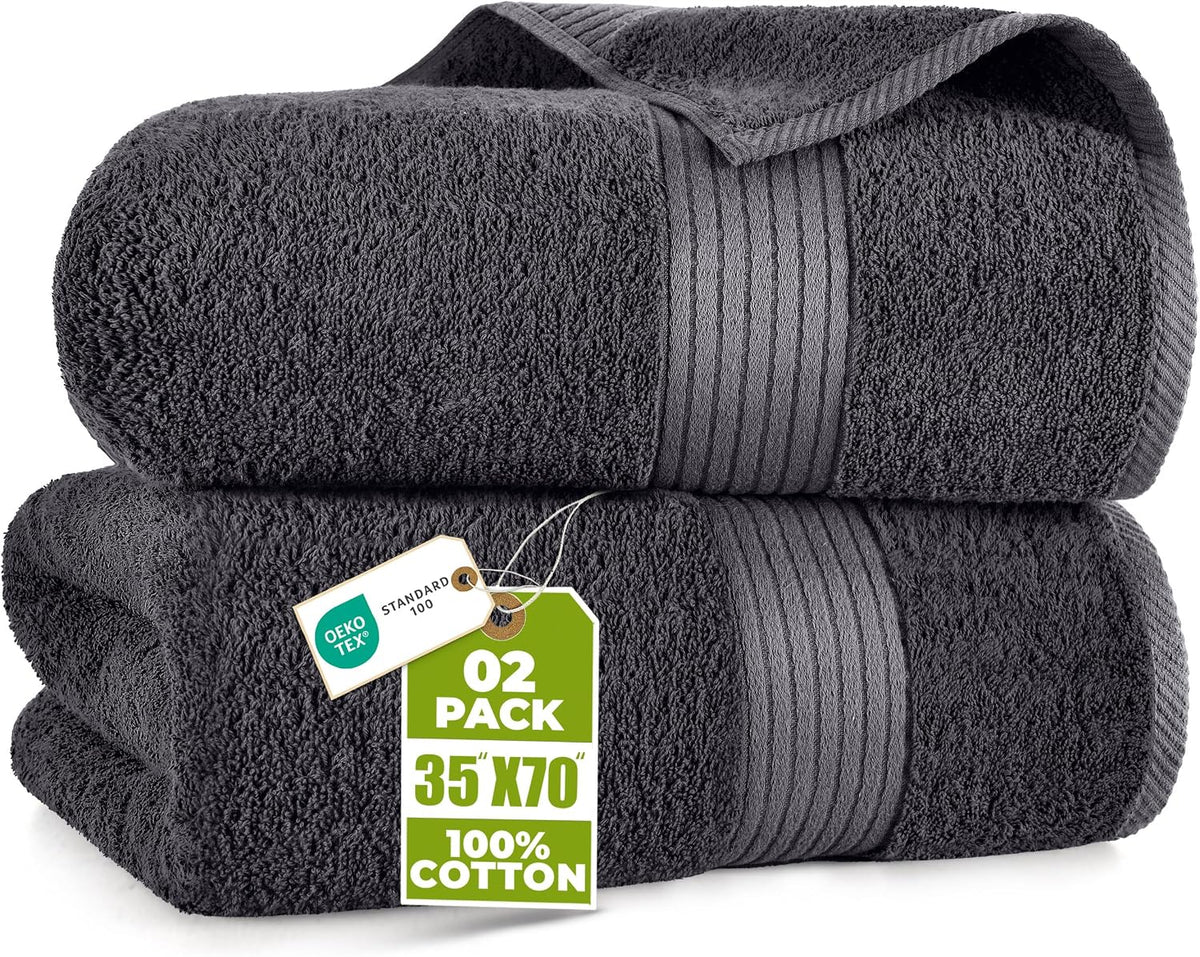 utopia towels extra large bath sheets, 2 pack shown in use