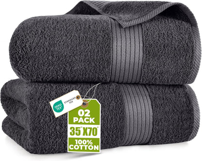 utopia towels extra large bath sheets, 2 pack shown in use