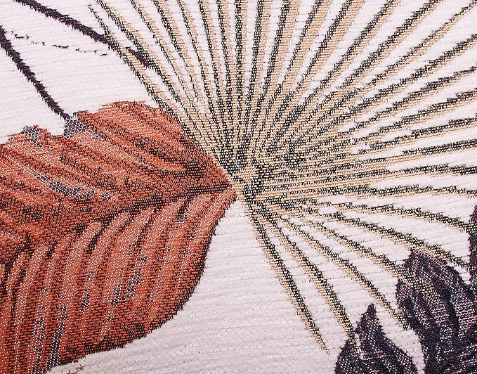 Yeiotsy Decorative Cushion Cover, Tropical Leaf Throw Pillow Cover Jacquard - Image 5