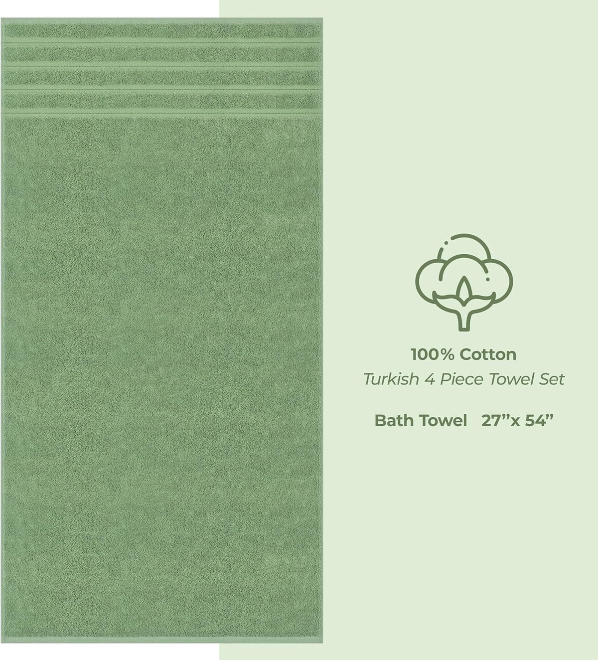 american soft linen 100% cotton luxury turkish towels, side view