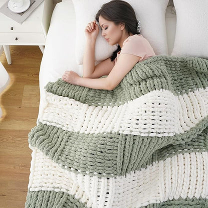 Battilo Chunky Knit Throw Blanket, Soft and Thick Chenille Throw Blanket - Image 5