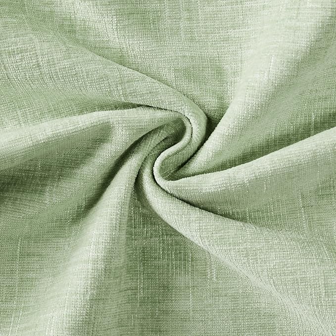 Light Green Scalloped Pillow Cover Pack of 2 Spring Chenille Decorative Cute - Image 3