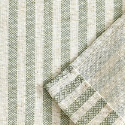 jinchan Tie Up Linen Textured Striped Bow Tie Curtain - Image 8