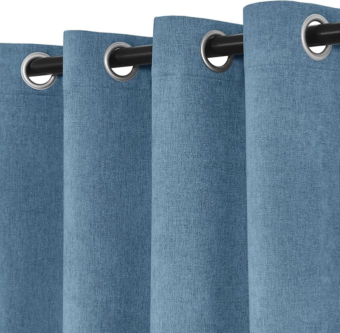 Macochico 100% Blackout Curtains Thermal Insulated Noise Reducing Chenille - Image 4