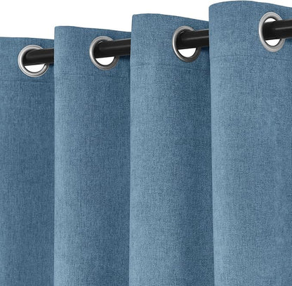 Macochico 100% Blackout Curtains Thermal Insulated Noise Reducing Chenille - Image 4