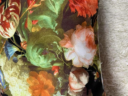 Elegant Velvet Floral Throw Pillow Cover Double Sides Handmake Flower - Image 2