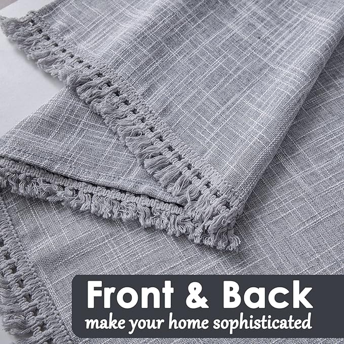 Beda Home Tassel Linen Textured Swag Valances - Image 3