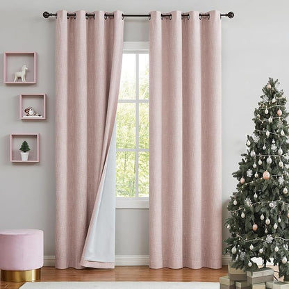 Central Park Pink Full Blackout Curtain by CentralPark