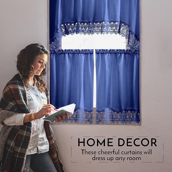 American Linen Café Curtains for Kitchen, Bathroom Curtains - Image 4
