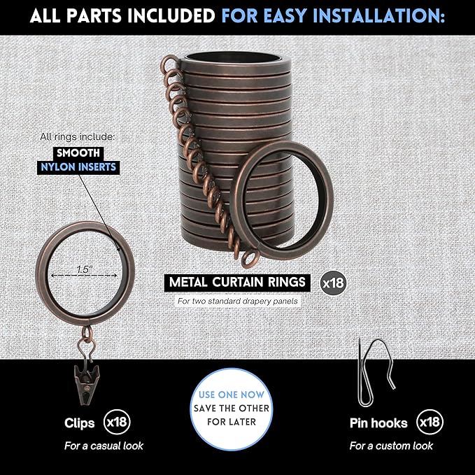 BlastHome® Luxury Curtain Rings - Image 2