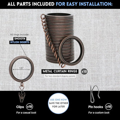BlastHome® Luxury Curtain Rings - Image 2