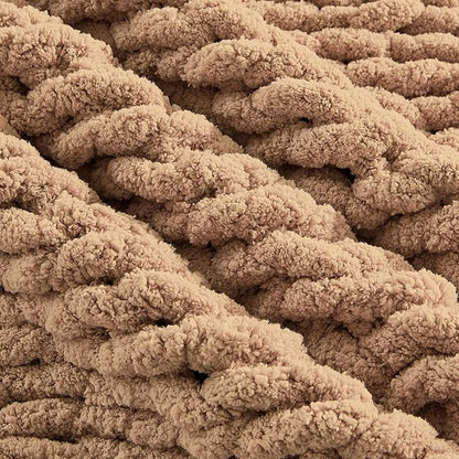 Carriediosa Chunky Knit Throw Blanket 50" X 60", 100% Hand Made Large Chenille - Image 7