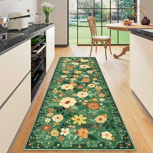 DUKINO 2x6 Runner Rug for Hallway, Washable Kitchen Runner Rug by DUKINO