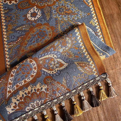 13×72 Inch Table Runner, Retro-Luxury Tassels Series - Image 3