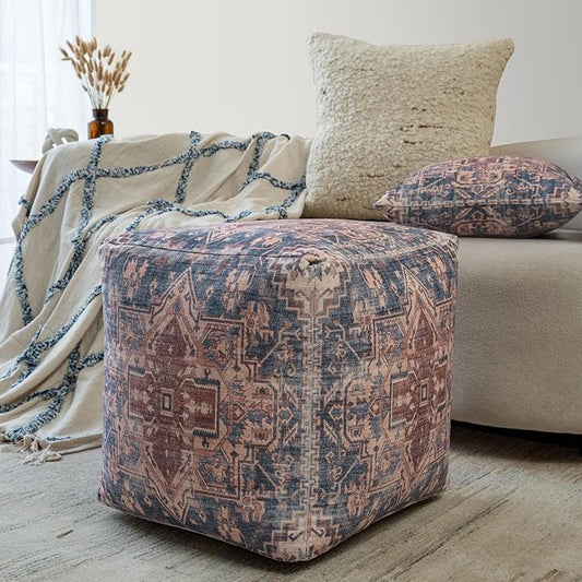 L. R. Resources, Inc. LR Home Vintage Medallion Square Indoor Medium Pouf by L.+R.+Resources%2C+Inc.